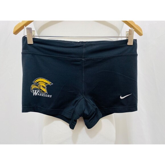 Nike Woman’s Shorts Black Dri-Fit Waupun Warriors Athletic Size Small - Picture 3 of 7